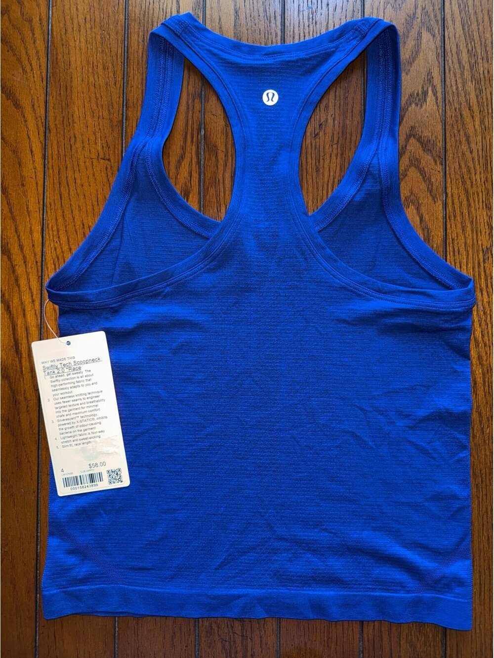 Lululemon Swiftly Tech Scoopneck Tank 2.0 Race Clubhouse Blue Size 4 NWT